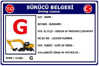 G Sınıfı Sürücü Belgesi Ehliyet