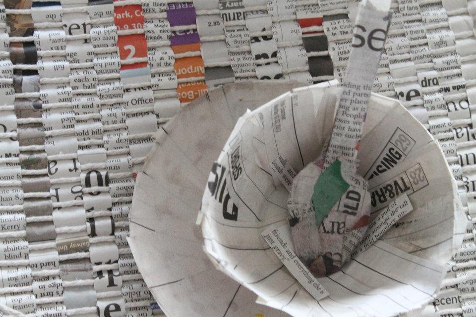 Maeve Lynch Artist Newspaper Kitchen Installation for The Irish