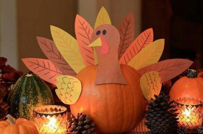 PAVO DECORATIVO - CALABAZA & CHICHARRAS