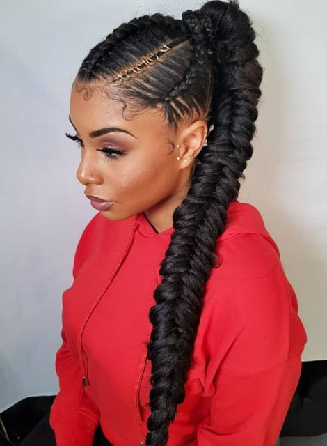 47 Best African Fishtail Braids Hairstyle 2019 For Black Hair or a quick weave whipped to exactitude for black hair 47 Best African Fishtail Braids Hairstyle 2019 For Black Hair
