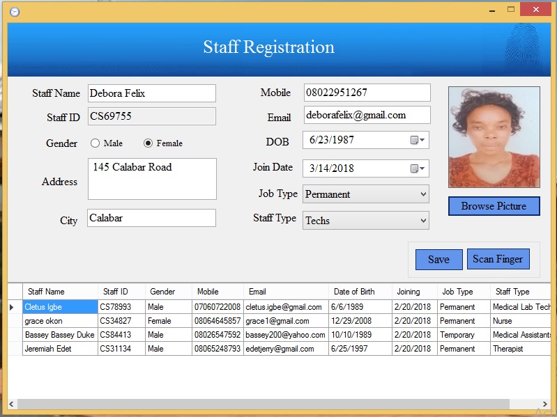 FINGERPRINT BIOMETRIC CLOCKING SYSTEM MODULE SOFTWARE SOURCE