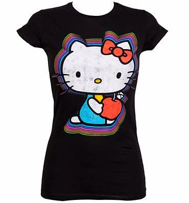 Gambar Baju Hello Kitty Kaos Warna Hitam Lucu 