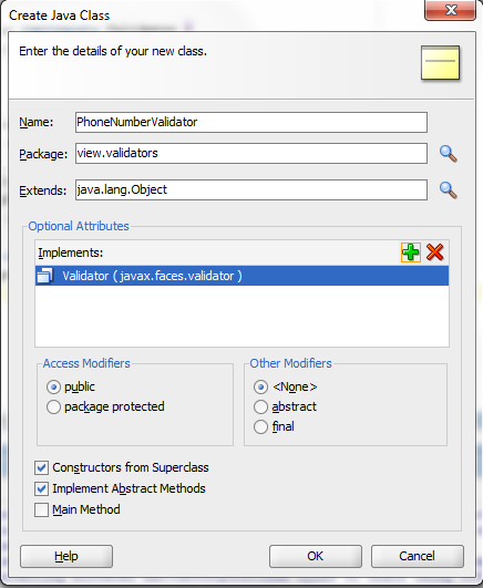 how to write custom validator in jsf