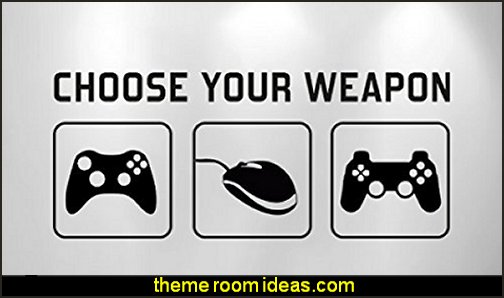 Choose Your Weapon Vinyl Decal Mural Gamer bedroom - Video game room decor - gamer bedroom furniture - gamer wall decal stickers - Super Mario Brothers Wall Stickers - gamer bedding - Super Mario Brothers bedding - Pacman decor - Retro Arcade bedrooms - Choose Your Weapon Vinyl Decal Mural Gamer bedroom - Video game room decor - gamer bedroom furniture - gamer wall decal stickers - Super Mario Brothers Wall Stickers - gamer bedding - Super Mario Brothers bedding - Pacman decor - Retro Arcade bedrooms -