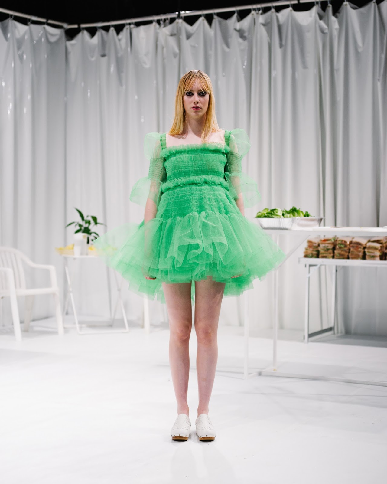 molly goddard green dress