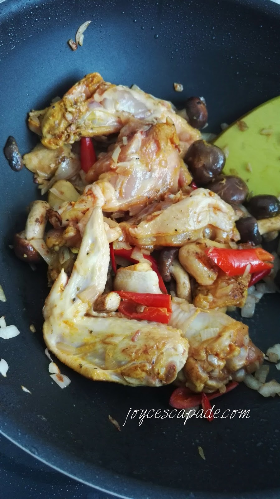 Rice Cooker Chicken and Mushroom Rice Joy 'N' Escapade