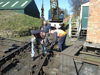 Ian, Malcolm and Malcolm continue past Marley Hill signalbox