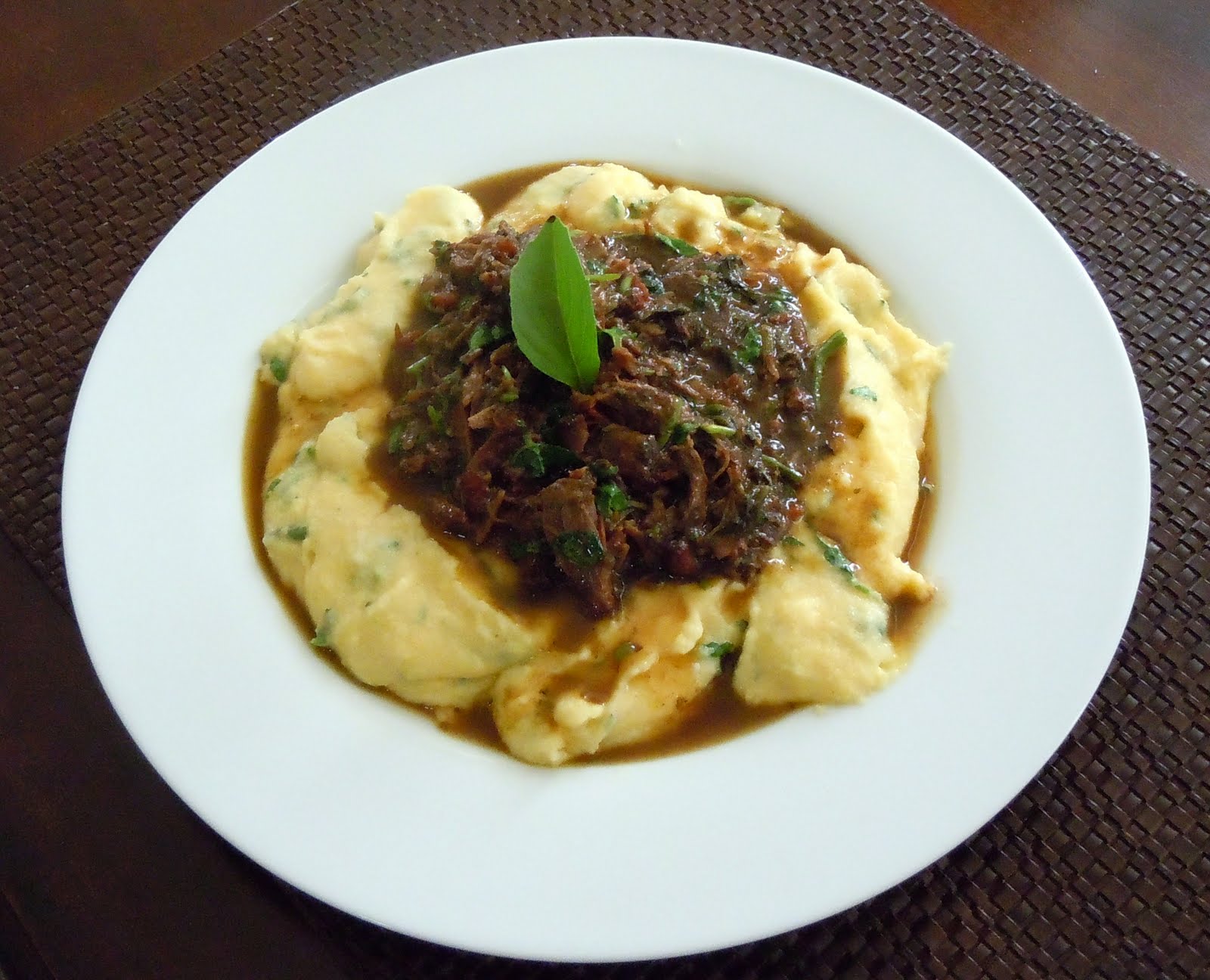 Between a Rock and a Hearty Place Oxtail with Polenta