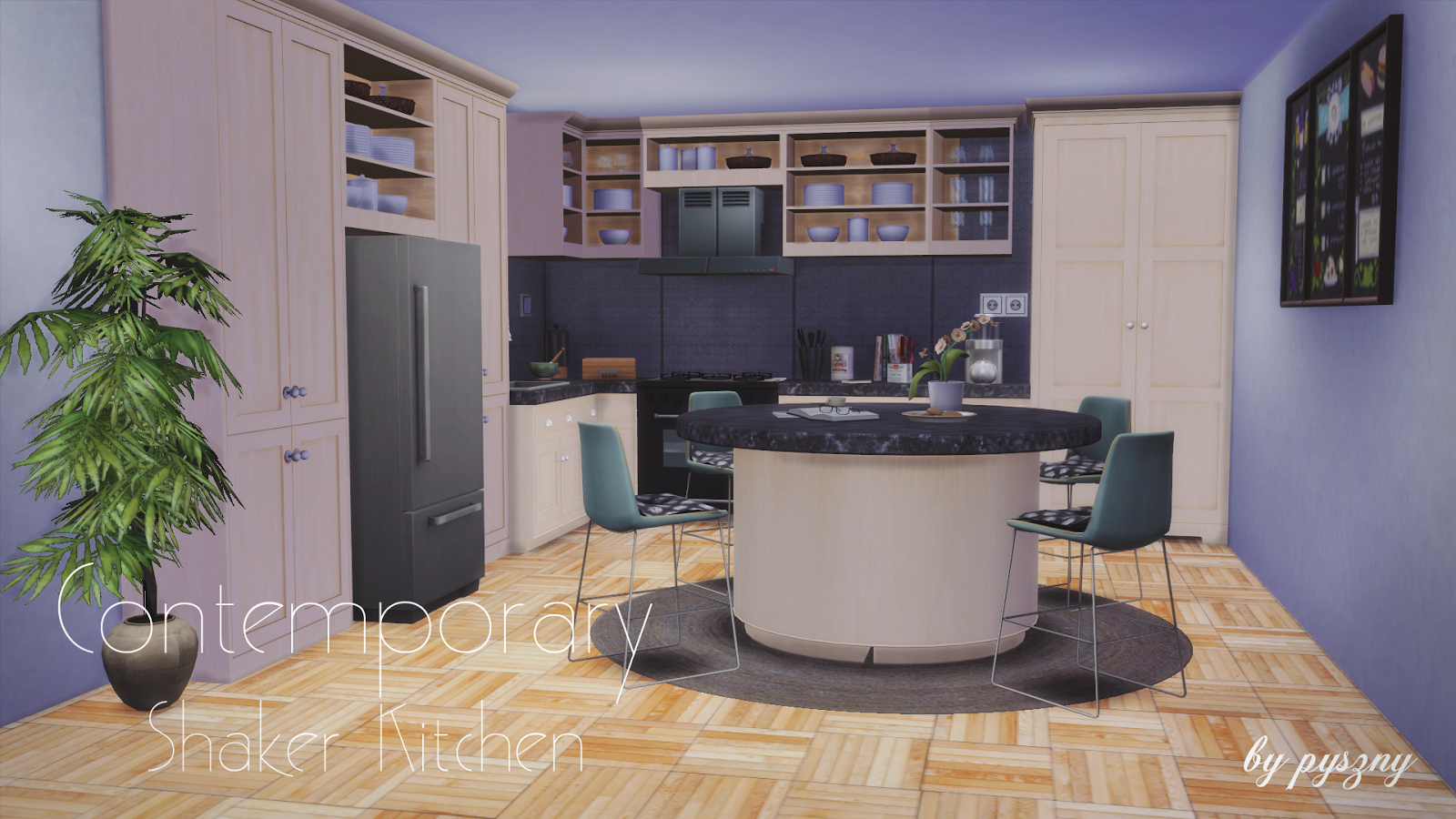 My Sims 4 Blog Contemporary Shaker Kitchen Set by Pyszny