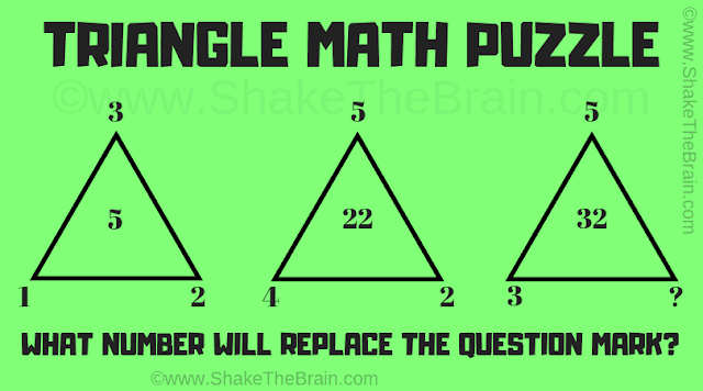Missing Number Triangle Math Mind Teaser with an Answer