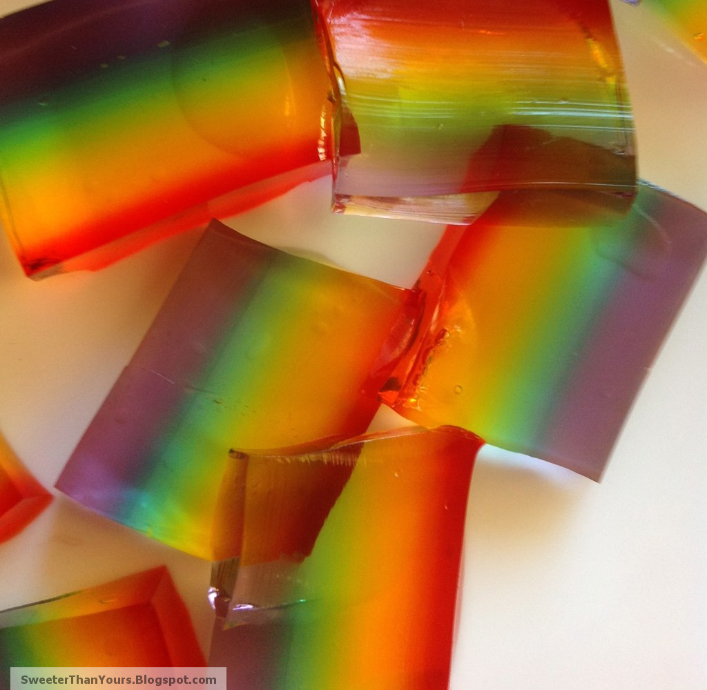 Sweeter Than Yours: Rainbow Jello Cubes