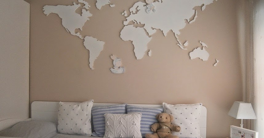 Con lluvia y con sol: MAPAMUNDI DE MADERA PARA DORMITORIO INFANTIL