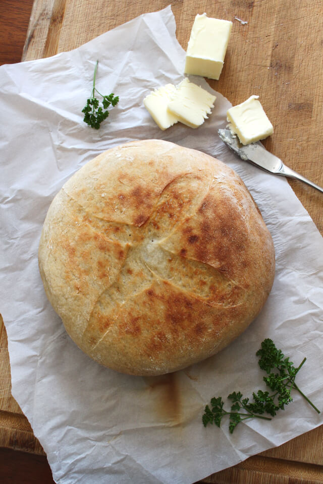 This Rustic Crock Pot Bread is proof that making a delicious loaf of fresh bread in your crock pot couldn't be easier!  Who knew?!