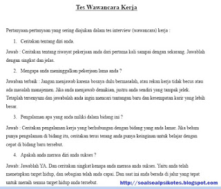 Contoh Soal Tes Pesawat Terbang Dan Pembahasannya