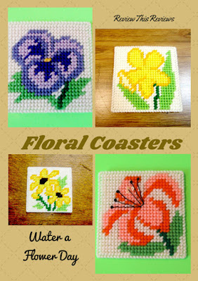 A collage of handmade coasters with floral designs