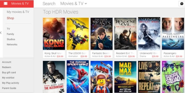 أفلام بدقّة HDR متوفّرة الآن في متجر غوغل Google Play Movies أفلام بدقّة HDR متوفّرة الآن في متجر غوغل Google Play Movies