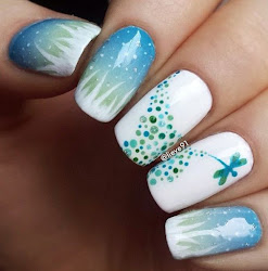 watercolor nail nails designs lovely cute fascinating dragonfly shares stop non