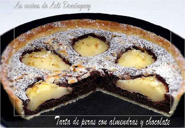 Tarta De Peras Con Almendras Y Chocolate
