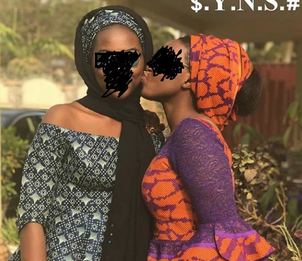 Photo of young girl giving another girl a peck on the cheek is "pure homosexuality" says Nigerian Muslim man