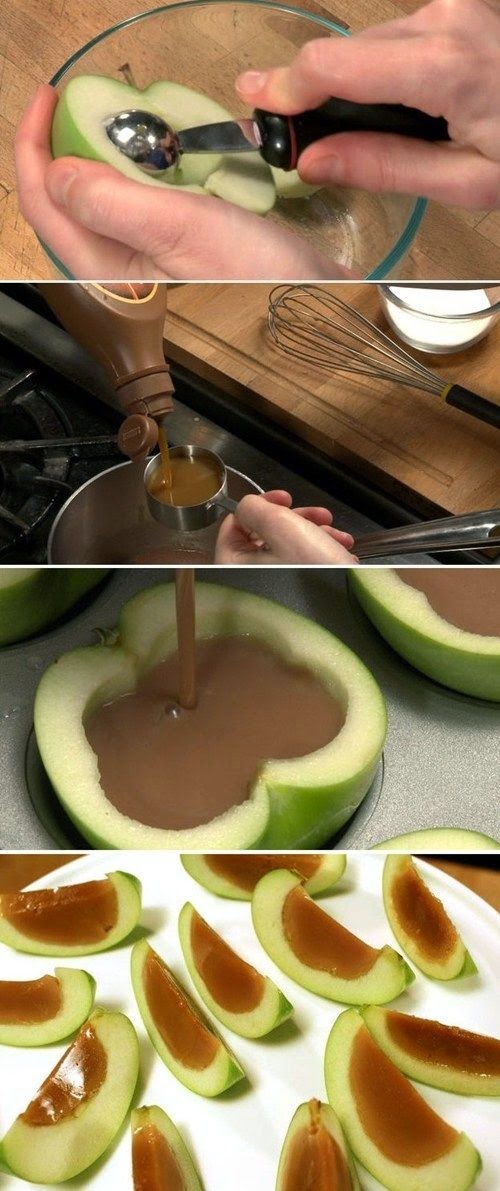 Inside Out Caramel Apples Slices