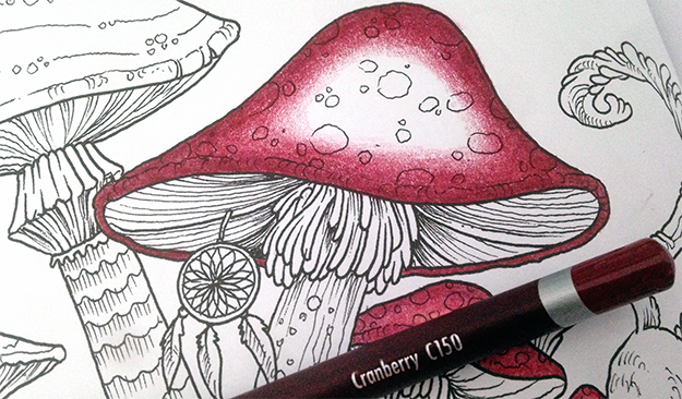 Always Coloring: How to color a mushroom in 5 easy steps