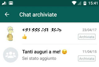 archiviare conversazioni whatsapp archiviare chat whatsapp