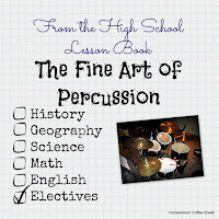 From the High School Lesson Book - The Fine Art of Percussion on Homeschool Coffee Break @ kympossibleblog.blogspot.com - A link-up for all things related to homeschooling through high school!