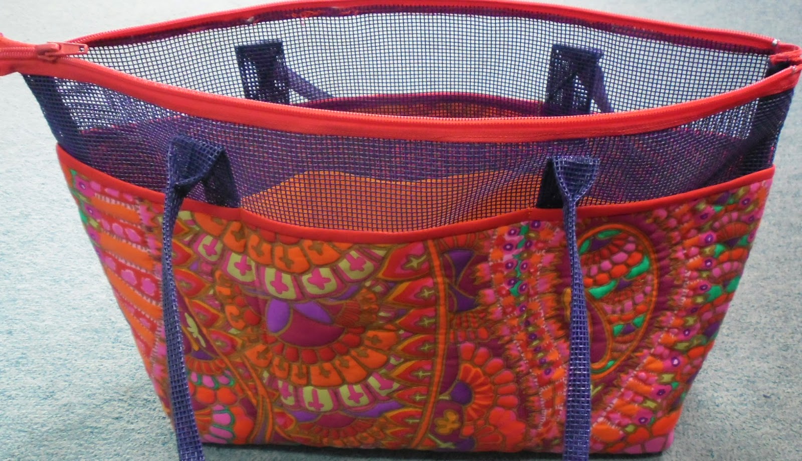 Village Books and Crafts Vinyl Mesh Bag