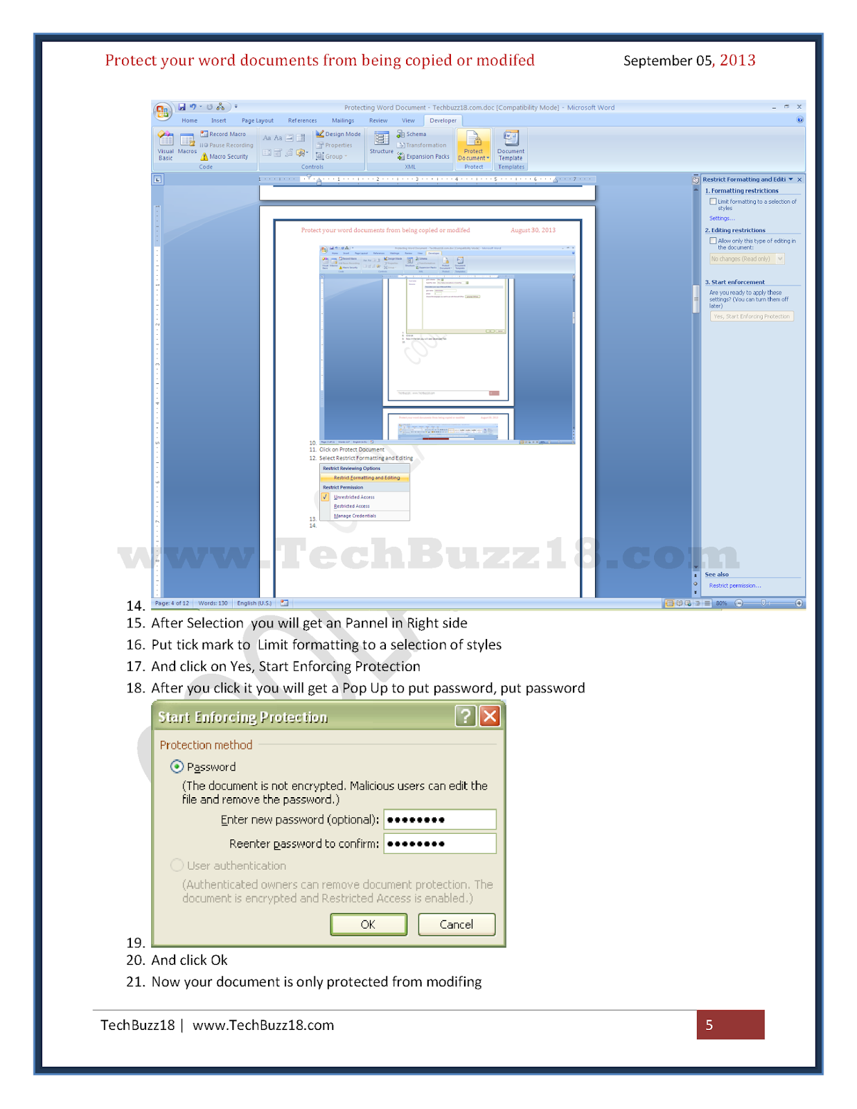 PROTECT YOUR WORD DOCUMENTS FROM BEING COPIED OR MODIFED IT HELPDESK 