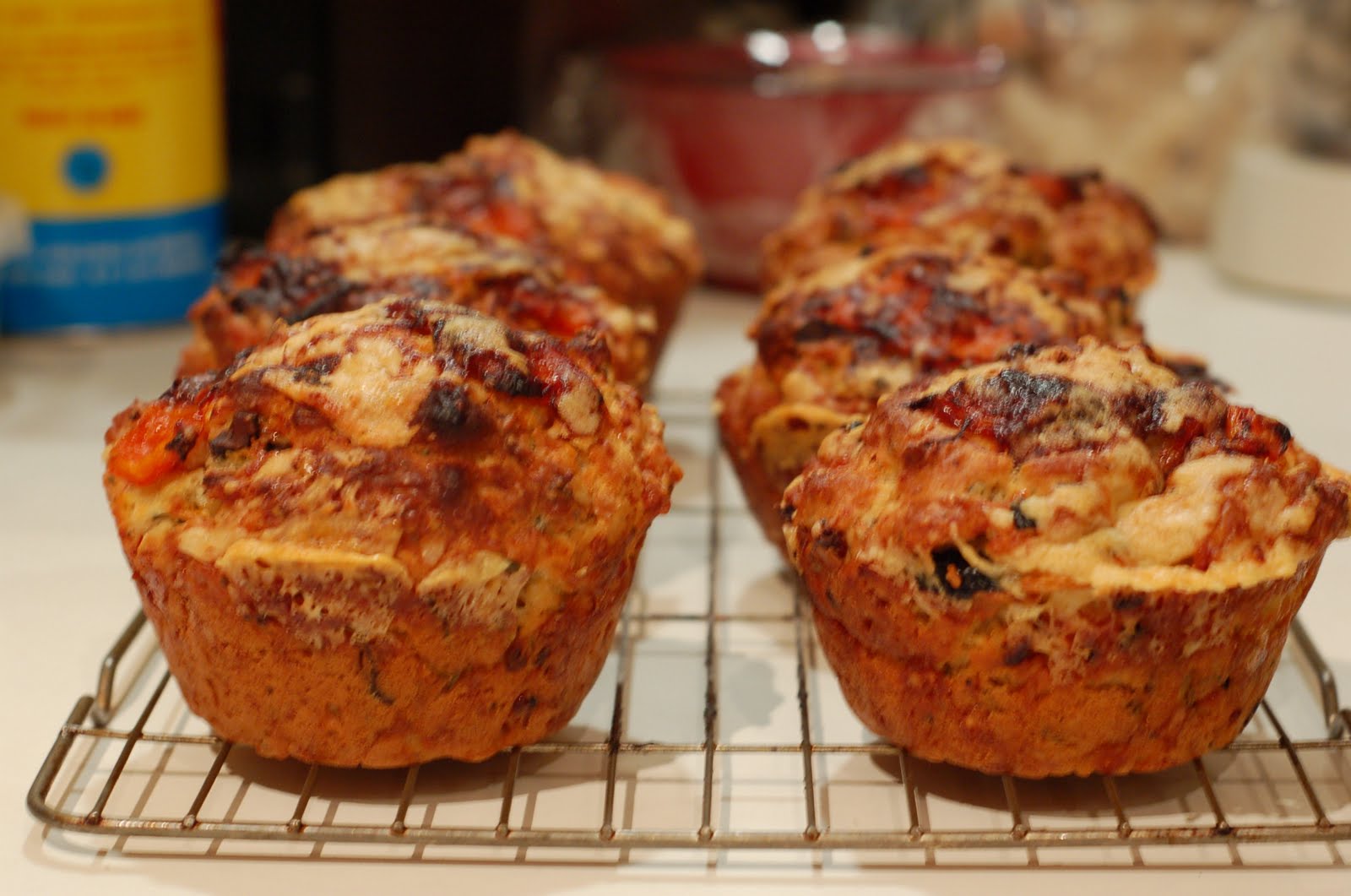 Heart of the Batter: Pepperoni OR Vegetarian Pizza Muffins - Recipe