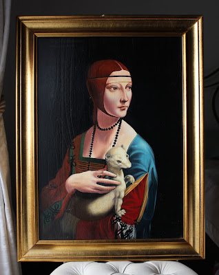Lady with an ermin (Leonardo) - oil painting reproduction by Marcello Barenghi