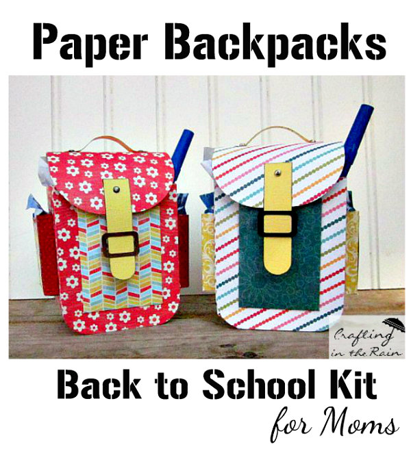 colorful paper backpacks as gift boxes