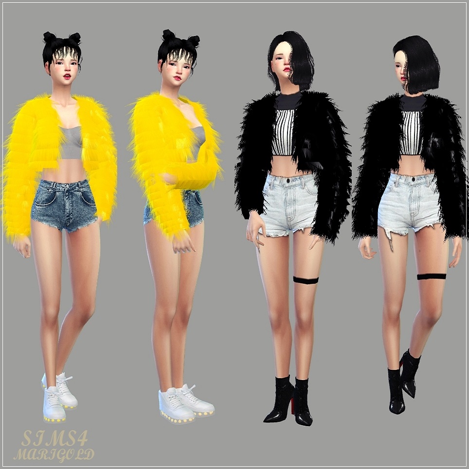 My Sims 4 Blog Accessory Fur Jackets By Marigold