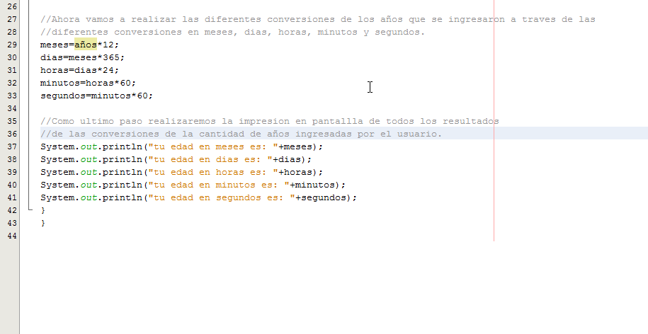 programa para calcular la edad de una persona en java
