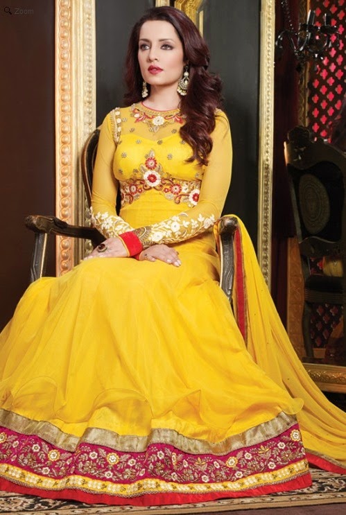 Embroidery anarkali suit