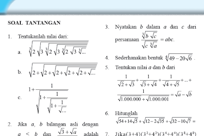 Uji Kompetensi Bentuk Akar SMA Kurikulum 2013 - Soal dan Pembahasan (1.2)