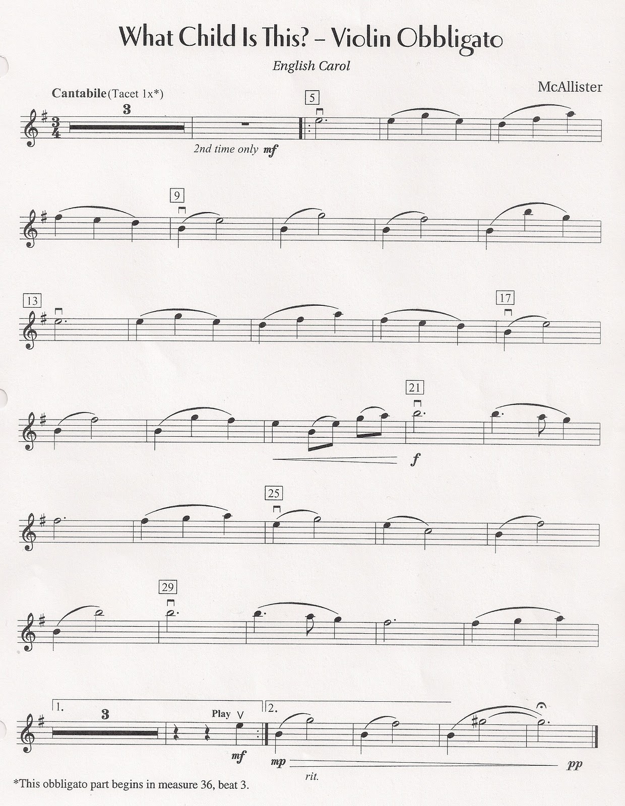 Vineyard Violins Greensleeves (Christmas Concert Song)