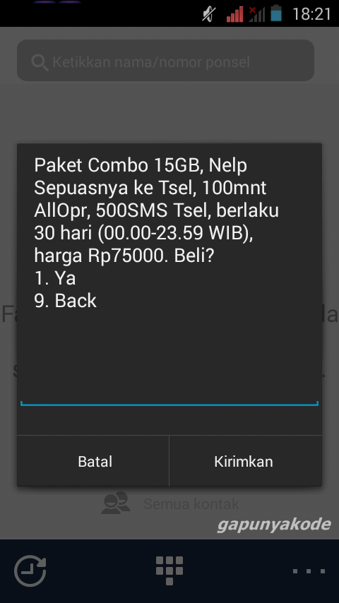 Beli Paketan Internet Telkomsel 15 GB Rp 75000 Simpati Combo Selama 30