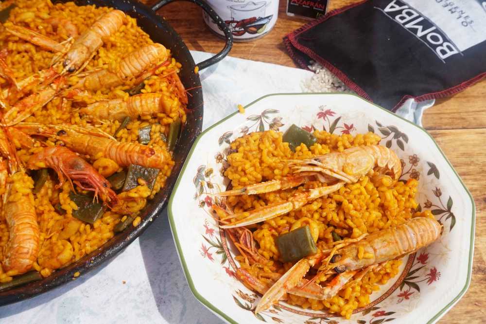 Paella de marisco a la barbacoa.¡Mi primera paella! la cocina facil
