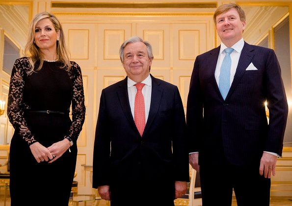 King Willem-Alexander and Queen Máxima gave a dinner at Noordeinde Palace in honour of António Guterres