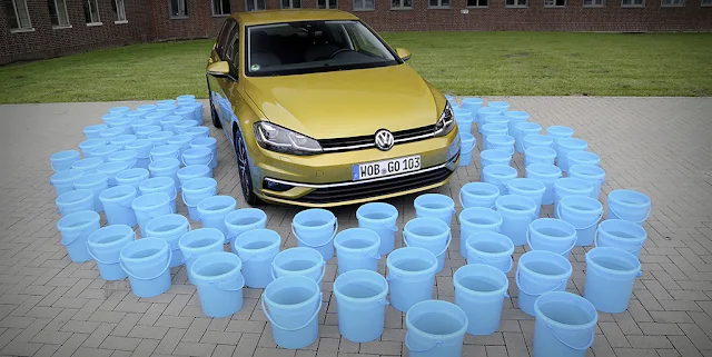 Image Attribute: For the production of a Golf, precisely 1.14 m³ of water less than in 2010 are now used, that corresponds to a reduction of 27.5 percent. | DB2017AL00589 | Source: Volkswagen AG