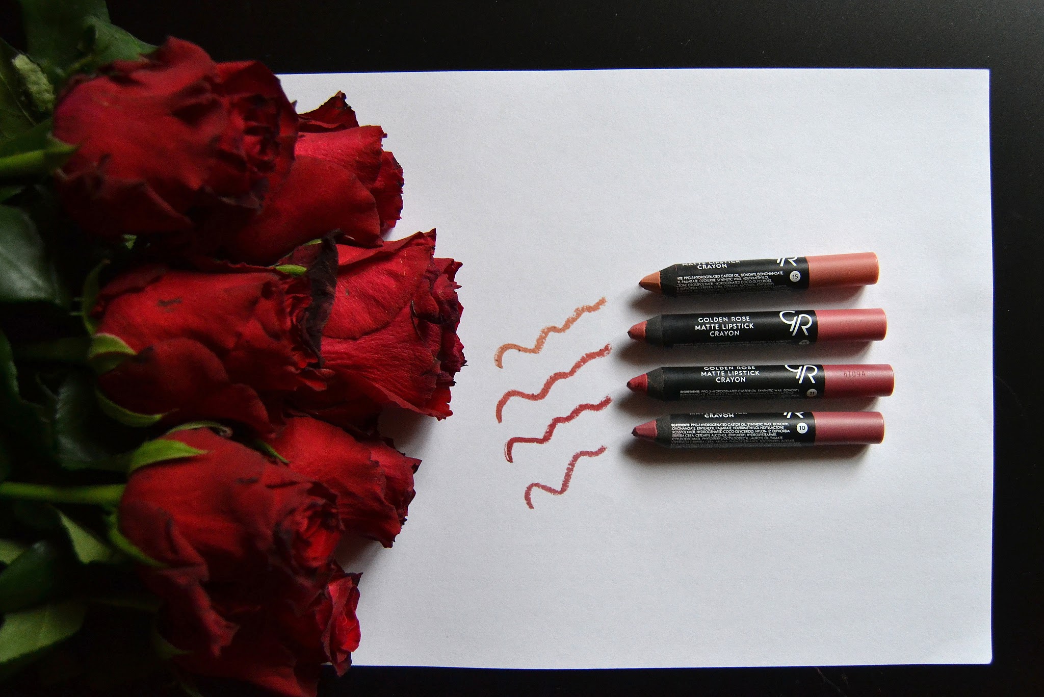 Ulubieńcy ostatnich miesięcy - Golden Rose Matte Lipstick Crayon 15, 13, 11, 10 | My favorite lipstick - Golden Rose Matte Crayon
