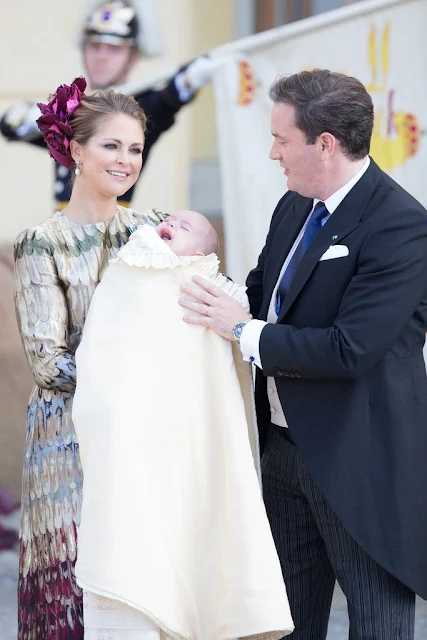 Princess Madeleine of Sweden wore Valentino jacquard mini dress and Gianvito Rossi Purple Velvet Pointed Toe Pump