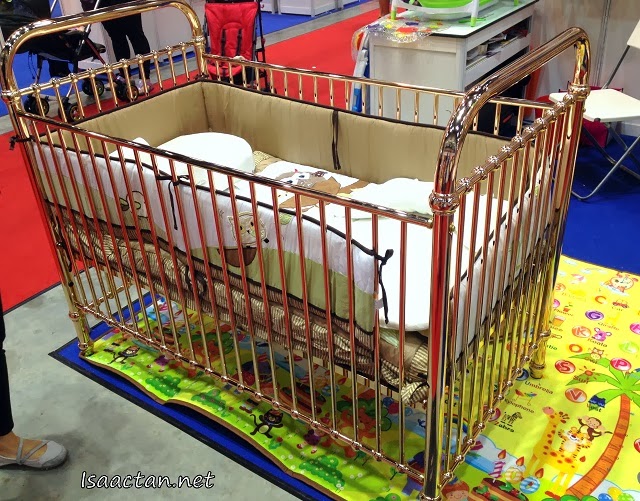 Golden baby cot, now that's not something you see everyday
