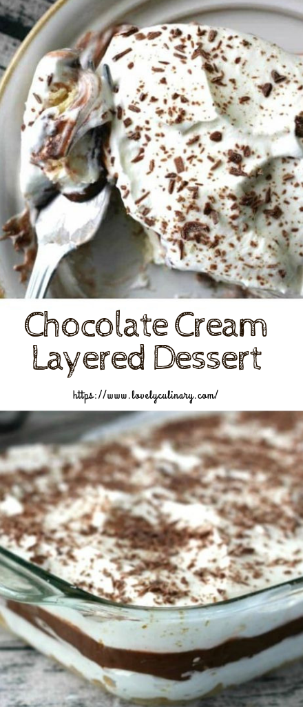 Chocolate Cream Layered Dessert #desserts #easyrecipe 