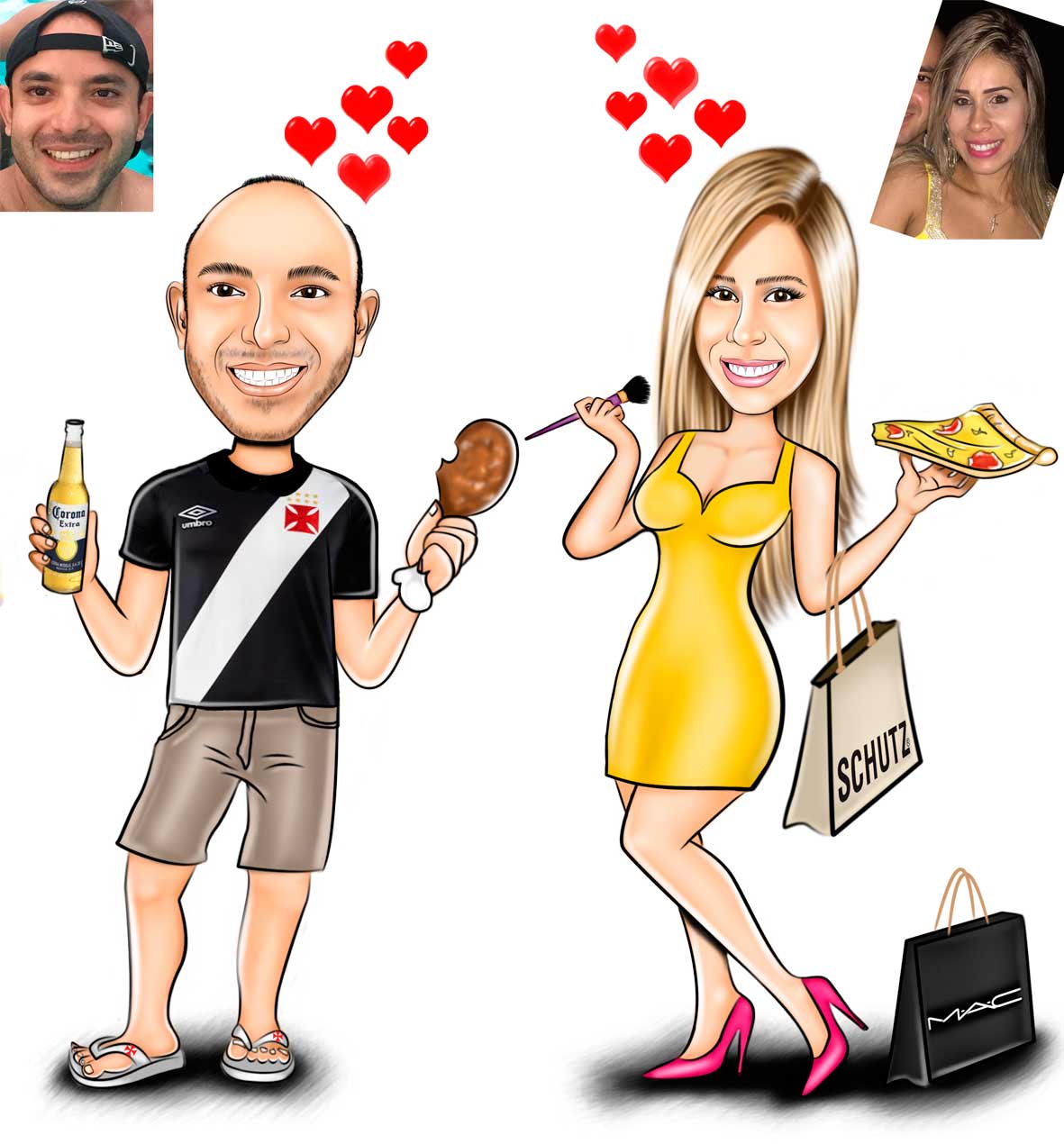 caricaturas digitais desenhos animados ilustração caricatura
