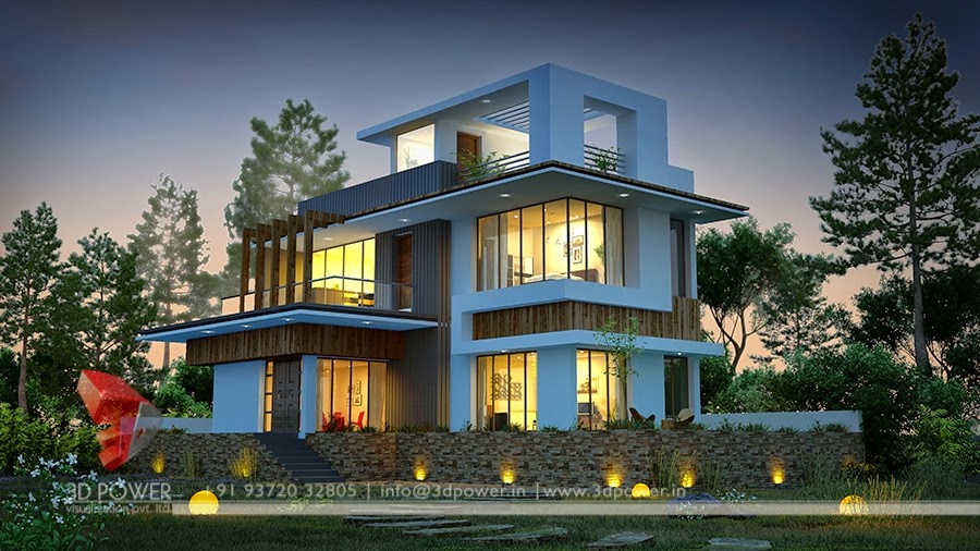 Bungalow front design in indian style