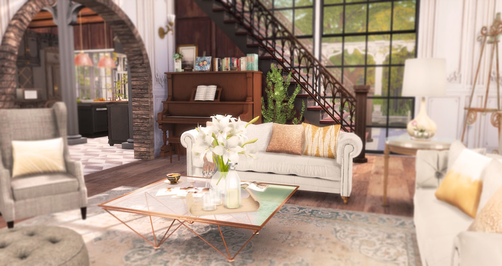 Sims 4 Charming Family Home 法國鄉村宅 [Ruby Red Sims]