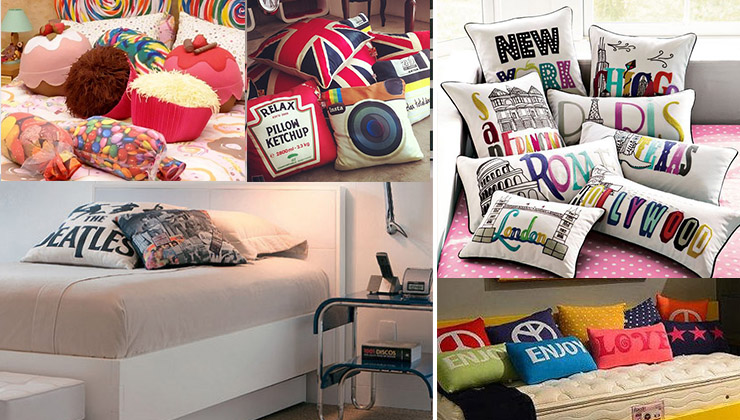 Diversas almofadas para usar na composição do seu quarto. almofadas para usar na decoração de quarto