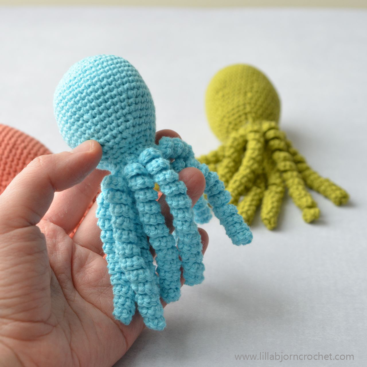 Crochet Octopus Premature/Newborn Toy 100% Acrylic 